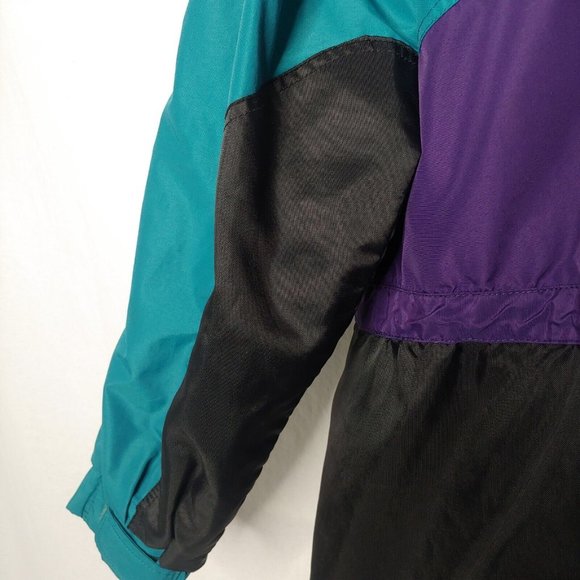 Vintage 90s Columbia Radial Sleeve Mens Large Parka Jacket Purple Teal - Picture 11 of 12